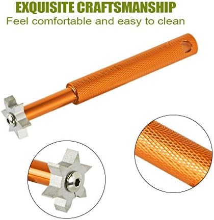 Golf Club Groove Sharpener tool with 6 cutters,Golf Cleaning Tool,Improved Backspin and Ball Control,Golf Accessories (orange)