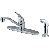 Kingston Brass KB5720SP 8 in&ccedil; Centerset Mutfak Bataryası, 8 in&ccedil; Emzik Erişimi, Parlak Krom