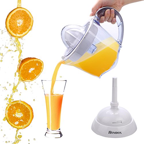 Homdox Zitruspresse Elektrisch Citrus Squeezer Juicer mit Start / Stopp Automatik 1L, 40W für Orangen Mandarinen Grapefruits Limetten Zitronen - 2