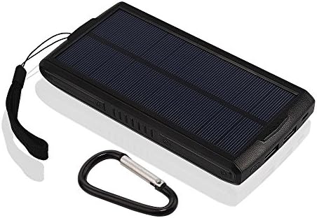 DCAE Solar Charger 20000mAh Power Bank Waterproof External Battery Pack 2-USB Outdoor Portable Charger with LED Light for all iPhone,Samsung Galaxy,iPad,PSP and Other Android Cellphones