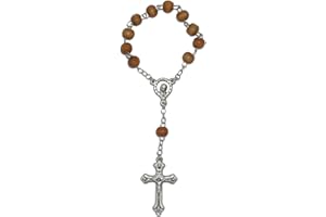 lazzaro italy Travel Rosary with wooden beads - Catholic Decade Prayer for men and women