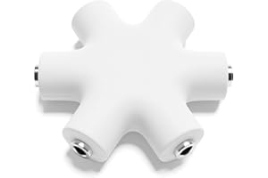 ExcelValley - Divisor Cable Parche Mono - TS 3,5mm 1/8" - Modular Synth Eurorack - Blanco