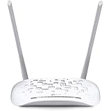 TP-LINK TD-W8961N Wireless N300 ADSL2+ Wi-Fi Modem Router, 2x 5dBi Omni directional Fixed antennas, Input ISPs supported- BSN