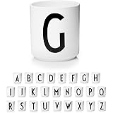 Design Letters Tazzine Caffe con Iniziale (A-Z) | Tazze Colazione Idee Regalo Uomo & Regalo Donna | Porcellana Tazzine Caffe 