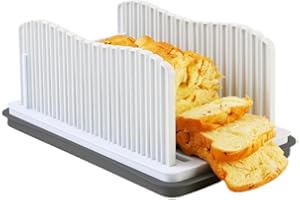 XOCOME Affettatrice per pane, multifunzione, per panini e toast, pieghevole e regolabile, manuale, pieghevole e compatta, per pane tostato fatto in casa