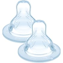 MAM Tettarella In Silicone Per Biberon A Collo Largo, Taglia 1 (0+ Mesi), Confezione Da 2 Pezzi, Flusso Lento - 2