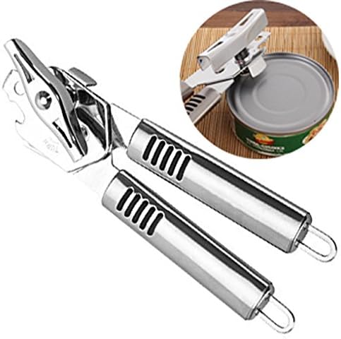 Can Opener - Smaier Can Tin Opener Stainless Steel Manual Bottle Opener (Stainless Handle)