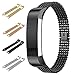Produktbild Sansee Uhr Armband Band Strap Für Fitbit Alta HR Uhr (echtes Edelstahl) (Fitbit Alta HR 135-235mm, Schwarz)