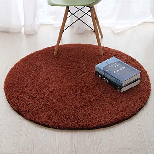 FUXINGXING Simple modern thickened round home carpet hanging wicker chair computer seat mat, 120cm, C