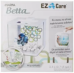 Marina Betta Ez Care Aquarium, 2.5 L (White)