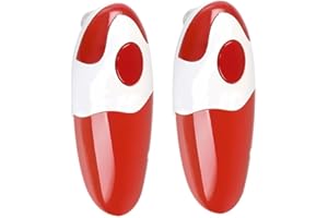 JOPWUE Ouvre-boîte électrique, ouvre-boîte électrique mains libres, ouvre-boîte électrique One Touch avec bords lisses et sûr à utiliser, ouvre-boîte automatique, retrait magnétique du couvercle, piles non