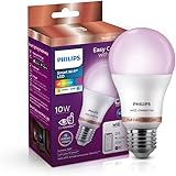 PHILIPS Wiz Smart WI-Fi LED Bulb E27 10-Watt, 16 Million Colors, Compatible with Amazon Alexa and Google Assistant- (Pack of 
