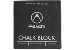 Psychi Rock Climbing & Gym Chalk Block | Extreme Long Lasting Grip Designed for Climbing, Gymnastics, & Weighlifting | Unrivalled Sweat Absorbent Sports Chalk | Fits Gym bags & Chalk Bags