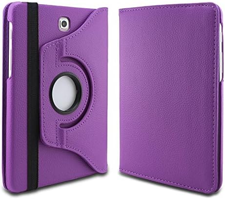 360° Degree Rotating PU Leather Stand Case For Samsung Galaxy Tab A 9.7"Inch SM-T550 SM-T555 S (Purple)