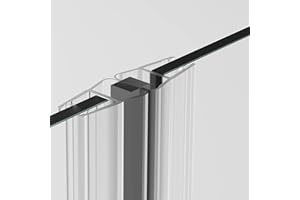 BADENA Magnetdichtung für Duschtüren Set transparent 200cm Magnetduschdichtung 180 Grad Duschdichtung Magnet 6mm 8mm Glastür Ersatzdichtung magnetisch