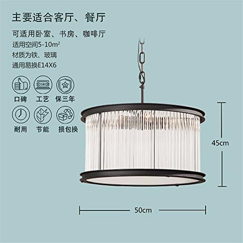 Xky929 The Nordic Modern Retro Restaurant Led Light Bar Chandelier Bedroom Glass Rods.