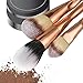 Start Makers Makeup Brush Set - 5pcs Professional Cosmetics Kabuki Brushes - Practical Groove Design Make Up Brushes - Premium Rose Gold Blush Brushes Set with Sponge Brush
