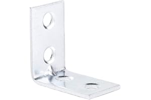 (Pack of 50 pcs) 25 x 25 mm Hardware Bright zc Zinc Plated Corner Joint 90 Degree Braces Brackets Plates