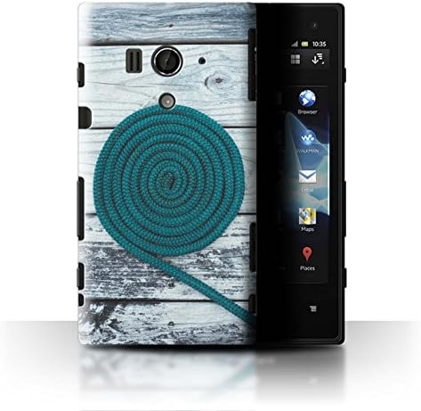 STUFF4 Phone Case / Cover for Sony Xperia Acro S/LT26w / Rope/Wood/Deck Design / Teal Fashion Collection