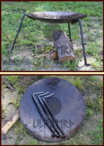 Robuste Feuerschale mit abnehmbaren Standbeinen aus 2mm starkem Stahl! 1A Qualität - 3