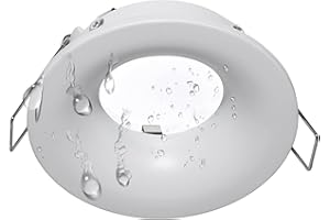 Planetitaly Porta faretto bianco IP65 tenuta stagna bagno turco sauna box doccia incasso 7cm supporto lampade LED GU10 MR16 GU5.3