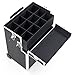 Mollycoddle 33 Inch Black Make Up Cosmetic Beauty Trolley Case w/ 4-360 Degree Rotating Wheels