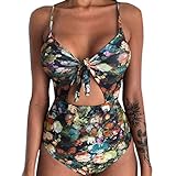 Moserian Damen Tankini Gepolsterter Badeanzug Monokini Push Up Bikini Sets Bademode