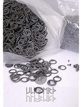 1kg lose runde Ringe zum Vernieten für Kettenhemd oder Kettenhaube aus grauem Aluminium
