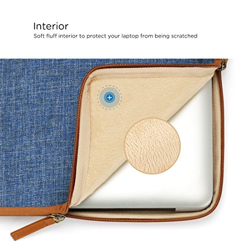DOMISO 10 1 Zoll Laptoptaschen Etui Notebook Sleeve Case H  lle Tasche Schutzh  lle mit Griff f  r 12  MacBook   10 8  Microsoft Surface 3  Blau