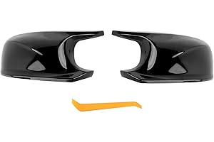 LIANGREN Spiegelkappen, Auto Rückspiegel Kappe Glänzend Schwarz Kompatibel mit BMW X1 E84, X3 F25 Pre-LCI 2010-2013 (1 Paar)