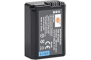 DSTE DE DSTE NP-FW50 Ersatz Batterie Akku Kompatibel für NP FW50 und Sony ZV-E10 RX10 IV Alpha 7(a7)/7R(a7R)/7S(a7S),a3000,a5000,a6000,NEX-3/5//6/7/C3/F3,DSC-RX10
