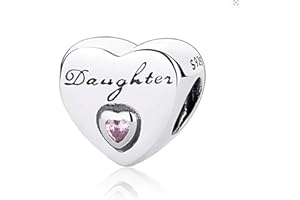 MsRosy New S925 Sterling Silver Hearts Charms For Bracelets and Necklaces Gift For All the Family and Friends