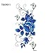 Produktbild Huihuger Blume Tattoo Aufkleber für Frauen Männer Tatoo Body Art Erwachsene Wasserdichte Hand Aufkleber (Farbe : TBX9011)