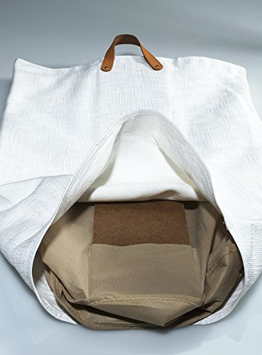 Wäschesammler Bad Wäschetaschen Lack weiß Wäschebeutel Wäschesack Wäschekorb Multifunktionstasche Weiß, 50x70h - 3