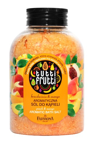 TUTTI FRUTTI SPA Peach & Mango Aromatic Bath Salt with Flower Petals /600ml