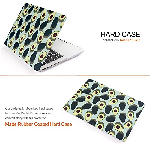 iDOO MacBook Schutzhülle / Hard Case Cover Laptop Hülle [Für MacBook Pro 13 Zoll Retina – ohne CD-Laufwerk: A1425/A1502] – matt, Avocados - 2