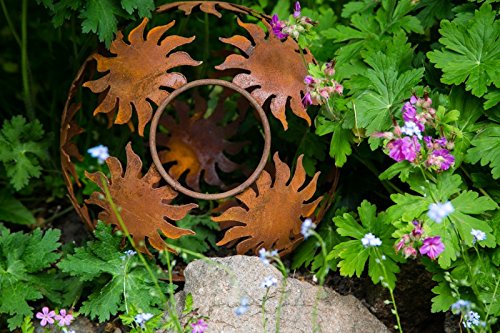 Dekokugel, Rost Ø 30cm Sonne - 5