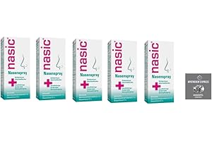 ‎NASIC Nasic Nasenspray 15 ml für Erwachsene Set mit 5 x 15 ml inkl. einer Handcreme ODER Handseife der West-Apotheke (Apotheken-Express)