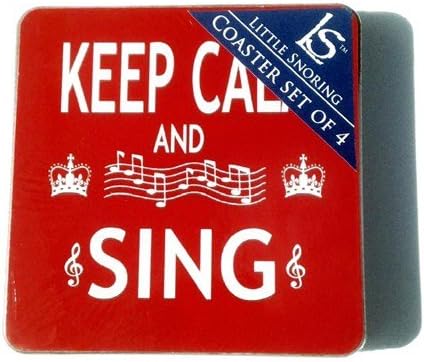 Little Snoring Gifts: Keep Calm And Sing Coasters - Pack Of Four