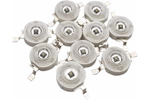 Vrabocry 10 chip LED ad alta potenza da 3 W a infrarossi (IR 850 nm/700 mA/DC 1,5 V – 1,8 V/3 Watt) SMD COB Light emettitore diodo Components Night Vision Beads per fai da te CCTV