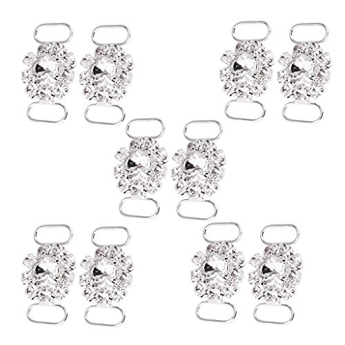 MagiDeal 10 Stück Blumenform Kristall Bikini Stecker Wölbung Link Für Bademode