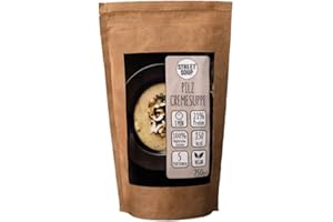 Street Soup Vorratspack 250 g Instant Protein Cremesuppen Kalorienarm Natürlich Vegan Ideal für Diät, Fasten und Detox (250g, Pilz)