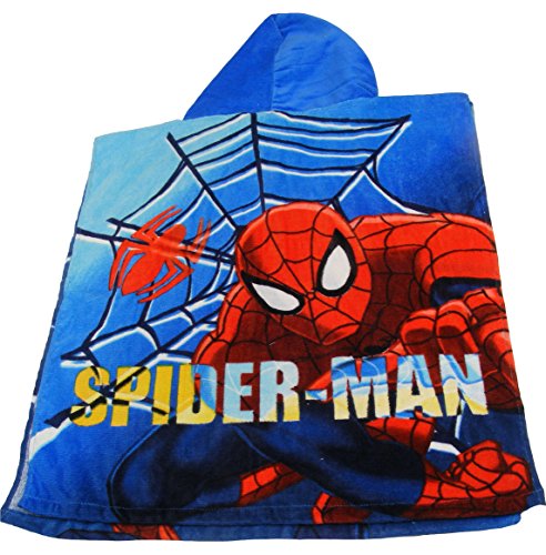 Spiderman Badehandtuch für Kinder, mit Kapuze, offizielles Lizenzprodukt - 2