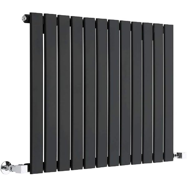 Milano Alpha - Modern Black Horizontal Double Flat Panel Radiator - 635mm x  420mm : Amazon.co.uk: DIY u0026 Tools
