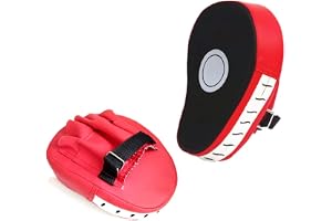 JZK 2 x röda boxningsdynor och handskar, kickboxningsvantar, MMA sparringdynor, 25,5 x 19 x 4,5 cm, kampsport