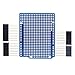 Price comparison product image Prototyping Prototype Shield ProtoShield FR-4 Fiber PCB Universal Breadboard Expansion Board Panel Circuit Board for Arduino UNO R3 2.54mm Pitch with pins
