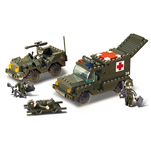 Preisvergleich Produktbild Sluban Militär Krankenwagen Jeep M38-B6000, 229 Bauteile
