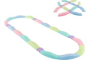 GYMAX Kids Balance Beam, 20 Pcs Toddler Balance Board with Non-slip Surface and Bottom, Outdoor Indoor Colorful Stepping Stones Children Obstacle Course for 3 Years Old+ Boys Girls