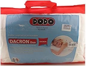 Dodo Dacron Duo - DO 623 - Oreiller Uni Classique Blanc 50x 70cm Synth&eacute;tique Medium