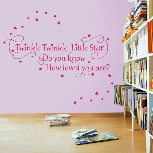 Twinkle Twinkle Little Star 2 - Nursery Wall Quote Decal Sticker (Medium)